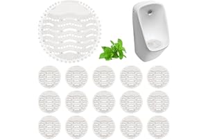 MITENING Urinalsieb, 16 Stück Urinalsieb Mit Duft, Frischewirkung Pissoirsieb, Desodorierungsmittel Für Urinalsiebe, Urinal Einleger Matte Pissoirsieb Spritzschutz Für Alle Gewerblichen Orte Wohnungen (Weiß)