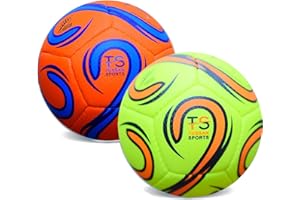 Tussan Sports Pack of 2 Toddler Footballs Size 2 Kids Lighter-weight Soccer Mini Ball for Age 2 3 4 5 6 Years Old Boys/Girls Toys Garden Game Indoor/Outdoor