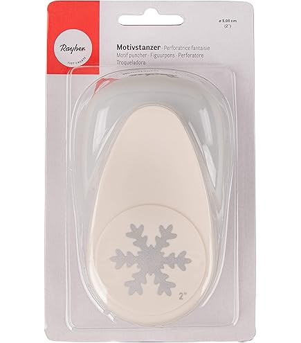 Vaessen Creative Knutselpapierpons, sneeuwvlok, 1,4 x 1,6 cm, cirkelsnijder voor knutselen en kaarten maken