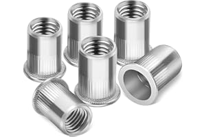 KULAMO 120 Pezzi Rivetti Filettati, Dado a Testa Piatta Rivetto M8, Dadi Rivetti Filettati in Acciaio Inox, Inserti Filettati per Lamiera, Tubo, Plastica e Altro. Con Scatola Portaoggetti
