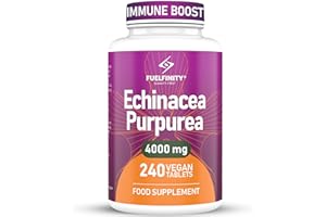 Echinacea Tablets high Strength - 4000mg Echinacea System Support Herbal Supplement - FuelFinity® Standards - Vegan - Echinacea Tablets one a Day for Your Well Being (1 Single Pack)