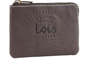 LOIS Porte Monnaie Homme Cuir Souple Petit Format - Petit Porte Monnaie Homme - Bourse Porte Monnaie Multi Rangements Anti RFID. Porte Carte Cuir. 11002