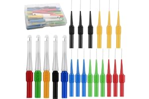 RUNCCI-YUN 20 st sond avtagbar multimet testspets multimeter mätkabel isoleringspiercing nål banankontakt kabel för digitala