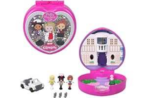 Polly Pocket x Clueless Collector Compact, Micro Dolls and Playset, 5 Themed Accessories Including Toy Car, Cher, Dionne, & Tai, JCC21