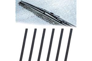 JRSHIRLEYLTD Confezione da 6 gommini di ricambio universali per tergicristalli da 800 mm - In gomma - Smontabile - Compatibile con tutti i tergicristalli