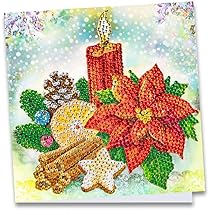 Ideen Mit Herz Tarjeta De Felicitación Con Diamantes De Imitación De 16 X 16 Cm, 370 G/m², Incluye Sobre Y Herramientas (petirrojos