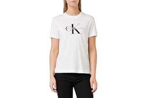 Calvin Klein Camiseta de Manga Corta Mujer Core Monologo con Cuello Redondo