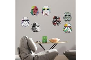 ROOMMATES ROOM MATES Adesivi riposizionabili Star Wars Artistic teste di Storm Trooper