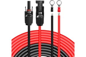 GELRHONR 14AWG Solar Panel Extension Cable with Female and Male Connector, for Home, Shop and RV Solar Panels-(Male/Female) (5M/16Ft)