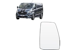 ALIGOPARTS Right Driver Side Upper Wing Mirror Glass for Ford Transit Custom – Unheated Replacement for BK21-17K740-BB, 1766583, 1766584 – Fits 2012–2023 Models (Right Upper Unheated)
