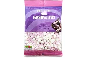 Pack of 1: The Pantry Pink & White Mini Marshmallows 180g, Perfect for Baking or Topping Hot Chocolate