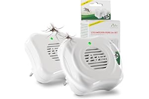 GARDIGO® Mückenstecker - 2er Set | Mückenvertreiber für 25m² | Mückenabwehr für das Haus und die Wohnung | Schädlingsbekämpfer für die Steckdose | Anti Mücken Lampe | Insektenabwehr