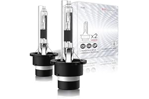 Sinoparcel D2R Xenón HID Bombillas de Faros - 6000K 35W Haz Baja y Alta Luces de Reemplazo 85126UB 66250 66050 85126WX 66440XNL - Paquede de 2