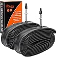 700C Heavy Duty Bike Tubes 700x35C/38C/40C/43C FV48 Presta Valve (35/43-622) 700C Bicycle Inner Tubes Compatible with 700x35C 700x36C 700x37C 700x38C 700x40C 700x42C 700x43c Bike Tire Tubes 2-PCS
