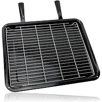 Spares2go Grillpfanne-Rost Einsatz – Großes Edelstahl-Tablett Für Candy Backöfen, 39x32x3 Cm