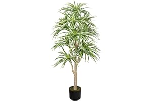 OAIRSE Albero artificiale Dracaena 120 cm, pianta ragno artificiale, piante finte albero piante tropicali da pavimento con foglie realistiche Dracaena Spike Trees per interni, per casa, ufficio, angolo,