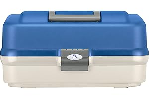 Plastica Panaro 145585, Valigetta Pesca Unisex Adulto, Bianco e Blu, 396 x 235 x 203 mm