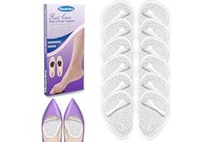 THEARCHES 6 Paare Ball der Fußkissen Mittelfußpads für Damen, Gelklebervorfuß-Stütze High Heels-Einsätze, Unsichtbarer und Ganztägiger Komfort Mittelfußpolsterfußschmerz Relief,transparent