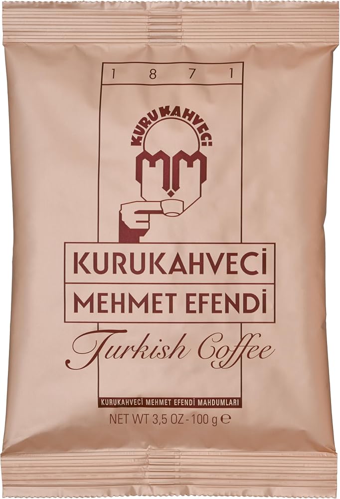 Kurukahveci Mehmet Efendi Türk Kahvesi 100g | Cezve, Zengin Aroma, Orta, Vegan, Glutensiz, 1871'den Beri Otantik Türk Kahvesi Geleneği için İnce Kavrulmuş Öğütülmüş Kahve