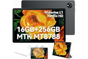 Tablet 256GB,Blackview Tab 10 WiFi Android 13 Tablet 10 Pollici 16GB RAM,MTK MT8788 Octa-Core,13MP+5MP,7680mAh,Face ID/OTG/BT/5G WiFi/Type-C/3.5mm Headphone Jack Tablet con Penna e Custodia Protettiva