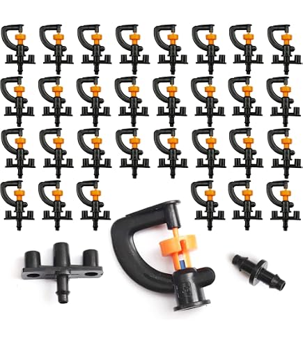 Lot De 5 Buses à Réfraction Simple AERZETIX - Arrosage 360°, Débit 40 L/h, Portée 2.5 M, Pour Jardin