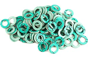 KINETICS LINE Junta Plana de Fibra 1/2 Pulgada (18.5 x 11 x 2 mm) 100 Piezas para Fontanería, Calefacción, Aire Acondicionado, Ventilación, Tuberías de Jardín (Hasta 180 °C)