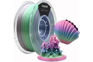 YUANEANG Rainbow PLA 3D Printer Filament, 1KG Spool(2.2lbs) 1.75mm 3D Printing Material, Multicolor PLA,Gradient Filament for Most FDM 3D Printers,Memphis Color