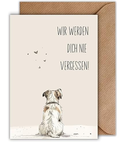 WBdesignz Carte De Condoléances Pour Animal De Compagnie Avec