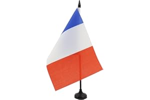 AZ FLAG Bandiera Da Tavolo Francia 21x14 cm - Piccola Bandierina Francese 14 x 21 cm