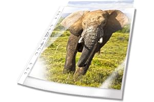 Durable Busta Perforata A4 Extra Large, 240 x 310 mm, 90 mm, Trasparente, 50 Pezzi