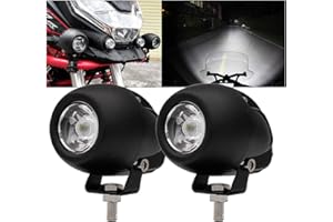 Chelhead Motorcycle Led Spot Lights, 20W 7D Spot Beam Round Led Work Lamps Small Off Road Pods Driving Lights Compatible with Motorbike Jeep SUV Truck Wrangler Boat Tractor