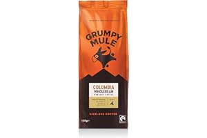Grumpy Mule Colombia Planadas Organic (Whole Coffee Beans) with notes of Caramel and Red Fruits 500g