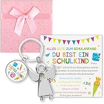 Glücksbringer Schlüsselanhänger Mit Mutmach-Spruch - Perfektes Geschenk Zur Einschulung & Abschluss