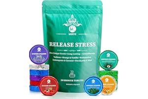 MR MIRYE Shower Steamers Aromatherapie, Shower supplement Geschenke Für Frauen Männer, 20 Stück mit 5 Düften, Geburtstagsgeschenk für Freundin, Muttertagsgeschenke, Früchtige ätherische Öle
