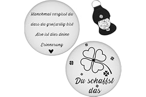 YKHSUAOU Glücksmünze,Glücksbringer Viel Glück Geschenke,Umarmungs-Glücksbringer,Glücksmünze Mutmacher Geschenk,Glücksbringer Bin Immer Bei Dir,Silber Motivierende Glücksmünze, Glücksbringer (A)