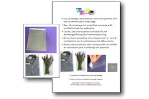 UNIVERS GRAPHIQUE Sachet plastique à fermeture autocollante adhésive repositionnable. Sac, enveloppe de protection ultra transparente avec trou d’aération pour emballage,conditionnement et présentation de produit. 14 FORMATS DE 100 à 10.000 ex. Pour conditionner et valoriser ou emballer des articles textile, confection, prêt a porter,Linge de maison ou autres article: bijoux, maroquinerie, brochures, imprimés, cd, dvd, photo, carte postale, calendriers, fleur, aliments. Sachet biodégradables au normes européennes