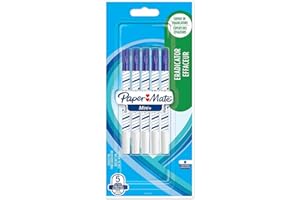 NEWELL BRANDS Paper Mate Mini+ effaceur - pointe fine - bleu - lot de 5
