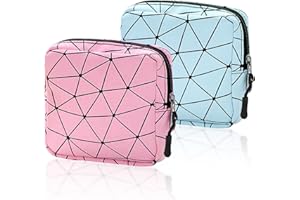 Fzyisw 2 Stücke Tampon Binden Aufbewahrung, Perioden Tasche Mini, Period Bag Damen, mit Reißverschluss Tampon Aufbewahrung Tasche für Mädchen Tampon Aufbewahrung Unterwegs Kleines