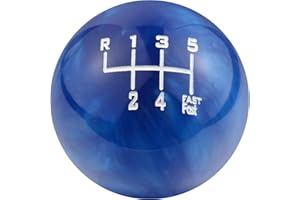 Padaodao 6 Speed Shift Knob Blue Car Gear Stick Shifter Lever Handle Ball Fit Most Manual Automatic Vehicles