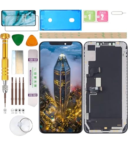 DTD LCD-Bildschirm für iPhone XS Max, 3D Touch Ersatz Glas Digitizer Teile 6 ,5 Zoll Ersatz, A1921, A2101, A2102, A2103, A2104 (Wird Nicht mit Reparaturwerkzeugen geliefert