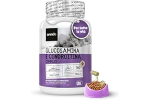 ANIMIGO Integratore Articolazioni Cane e Gatto, Rigidità Articolare e Flessibilità,180 Comode Capsule Apri & Versa, Glucosamina Condroitina Cani e Gatti, Complex con Vitamina C, Curcuma, Zenzero, Rosa Canina
