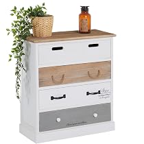Commode Donia IDIMEX 7 Tiroirs - 112x50x35cm - Coloris Chêne Sonoma - Rangement Pratique