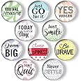 Weewooday 10 Pieces Inspirational Fridge Magnetic Motivational Glass Refrigerator Magnets Locker Decorative Quote Kitchen Magnets Affirmation Decor Accessories(Encouragement Pattern)