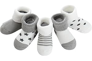 Domee Calcetines Invierno Algodón Gruesos Térmico Bebé 5 Pares