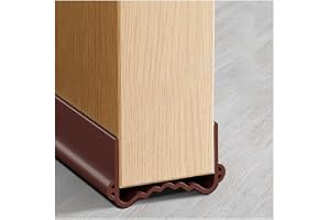100 cm Door Draft Stopper, Windproof PVC Under Door Seal, Double Weather Stripping, Insulator Door Sweep, Cuttable, Insect-proof, Soundproofing Strip, Under Door Draft Blocker(Brown)