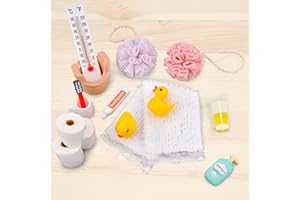 GUIGA 15 mini accessori da bagno per casa delle bambole, graziosi mobili in miniatura per la decorazione della casa delle bambole, decorazioni creative fatte a mano, adatti per ragazzi e ragazze