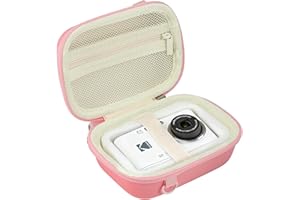 Leayjeen Digital Camera Case, Compatible with Umipyiza/Hauyince/Nsoela/Zostuic/Hauyince/JHAMAL/Kodak/Amdeurdi/Umipyiza Digital Camera, EVA Hard Carrying Bag with Inner Pocket (Case Only) Pink