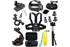 EDOSE Accessories Kit for AKASO EK5000 EK7000 4K WiFi Action Camera Gopro Hero 8 7 6 5/Session 5/Hero 4/3+/3/2/1 Crosstour/ Victure/ Campark Action Cameras