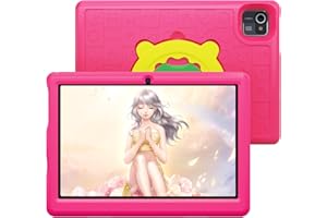Wqplo Tablet for Kids Android 12 Kids Tablet with 32 GB ROM, Dual Camera, Bluetooth, 5000mAh Battery (Rose)