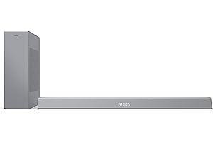 PHILIPS B8505/10 Soundbar with Subwoofer Wireless (2.1 Channels, Bluetooth, 240 W, Dolby Atmos, HDMI eARC, DTS Play-Fi Compatible, Connects with Voice Assistants, Low Profile) Silver